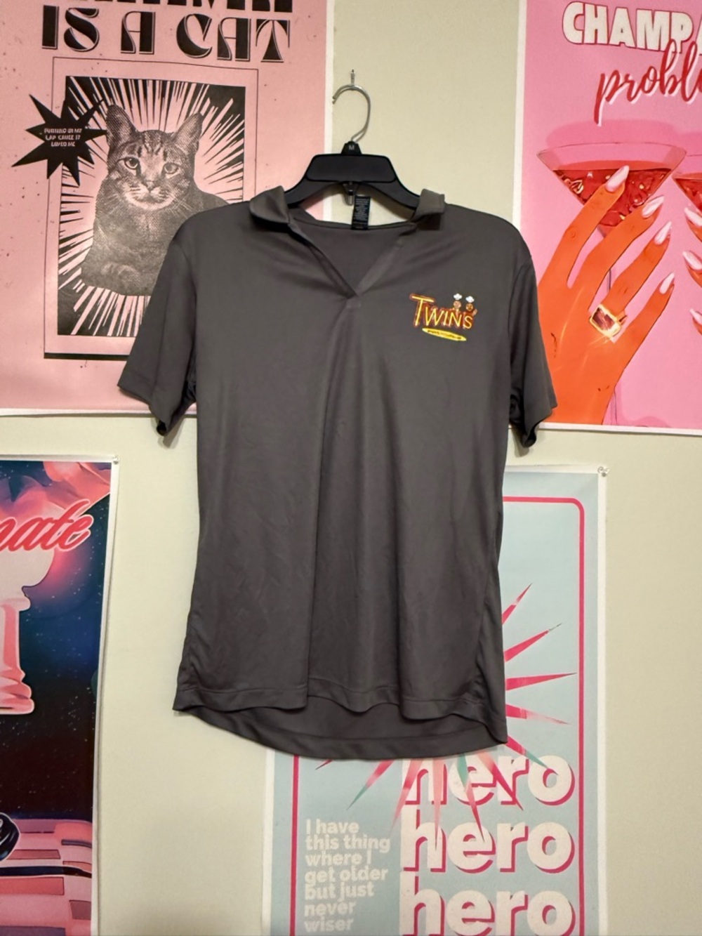 Twins Branded Gray Polo Shirt